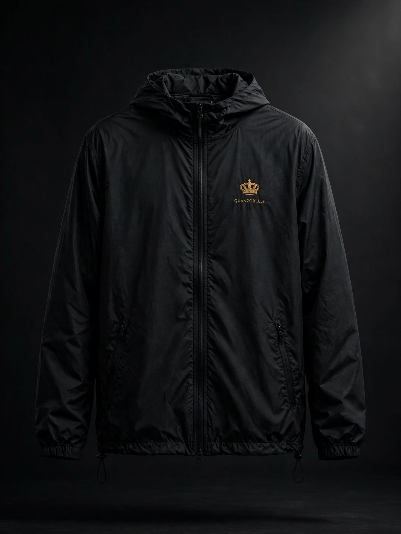 Spring windbreaker — lightweight windbreaker jacket with a clean crown emblem on the chest